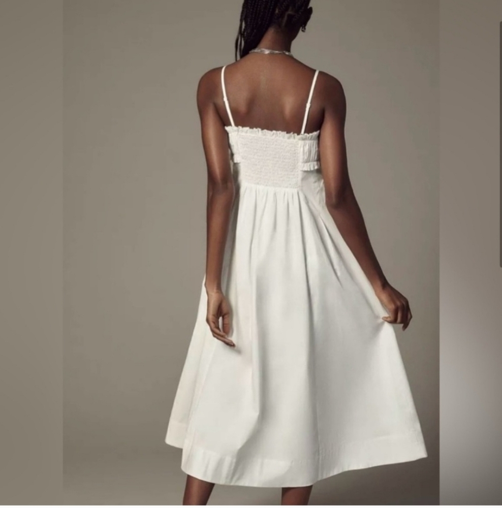 Anthropologie sunday in brooklyn dress white babydoll corset midi dress - Picture 8 of 9